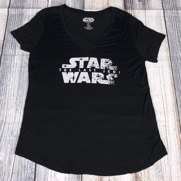 Star Wars Tops - STAR WARS Black V-Neck Shirt Women’s Size XL